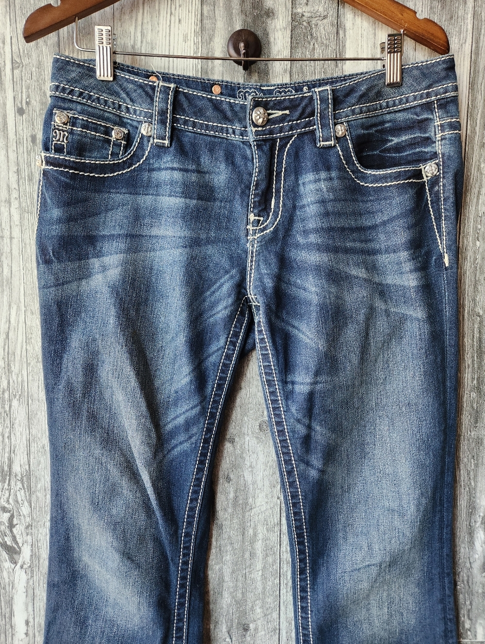 Miss Me Mid Rise Boot Cut Denim Jeans Size 29X33 - Picture 2 of 12